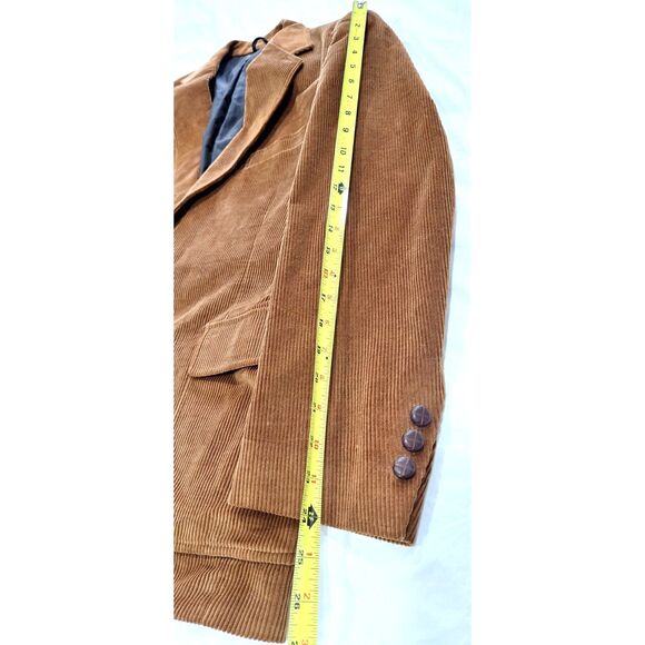 Mens Vtg 911 Collection Brown Corduroy 2 Button Sport Coat Blazer Size 42R NWT - Picture 13 of 14